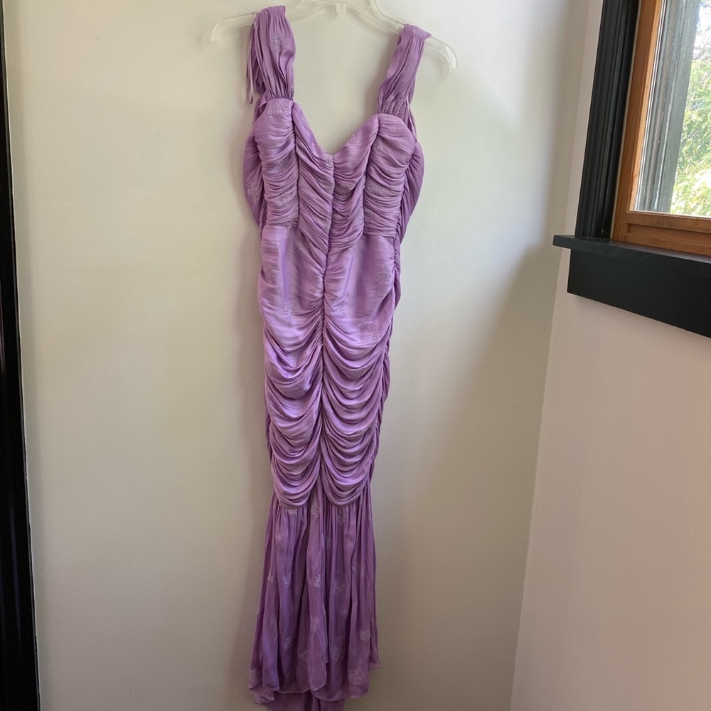 New purple silk dress